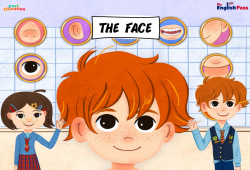 The Face - Vocabulaire - Vidéo interactive - Apprends l'anglais avec Kelly and James : 2ème Harmos, 3eme, 4ème, 5ème, 6ème, 7ème Harmos