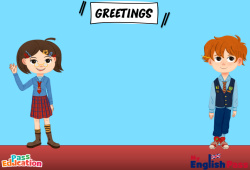 Greetings - Séquence complète - Apprends l'anglais avec Kelly and James : 2ème Harmos, 3eme, 4ème, 5ème, 6ème, 7ème Harmos - PDF à imprimer