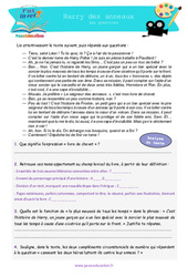 Exercice Harry des anneaux - Littérature - T'as la réf ? : 8ème Harmos, 9eme Harmos - Cycle 3 - PDF à imprimer
