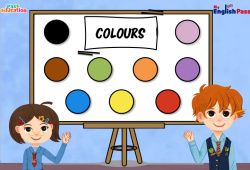 Colours - Vocabulaire - Vidéo interactive - Apprends l'anglais avec Kelly and James : 2ème Harmos, 3eme, 4ème, 5ème, 6ème, 7ème Harmos