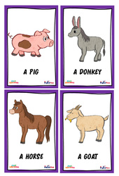 Leçon Animals at the Farm - Vocabulaire - Cours, Leçon/Flashcard - Apprends l'anglais avec Kelly and James : 2ème Harmos, 3eme, 4ème, 5ème, 6ème, 7ème Harmos - Cycle 1 - PDF à imprimer
