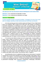 Les couleurs de nos souvenirs - M. Pastoureau - Mini - brevet - Français - Annales corrigées : 11ème Harmos - Cycle 4 - PDF à imprimer