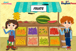 Vidéo interactive Fruits - Vidéo interactive - Apprends l'anglais avec Kelly and James : 2ème Harmos, 3eme, 4ème, 5ème, 6ème, 7ème Harmos
