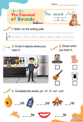 /i/ - Carousel of Sounds - Vidéo interactive + Fiche : 2ème Harmos, 3eme, 4ème, 5ème, 6ème, 7ème Harmos - PDF à imprimer
