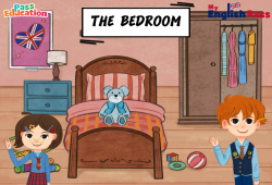 In the bedroom - Vocabulaire - Vidéo interactive - Apprends l'anglais avec Kelly and James : 2ème Harmos, 3eme, 4ème, 5ème, 6ème, 7ème Harmos