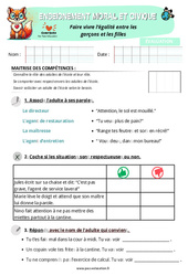 Identifier les adultes de l’école et leur rôle - Examen Evaluation - EMC : 3eme Harmos - Cycle 2 - PDF à imprimer