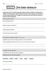 Exercice Une belle demeure - Dictée accompagnée n°11 : 7ème Harmos - Cycle 3 - PDF à imprimer