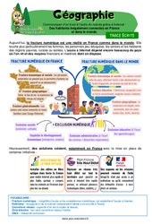Des habitants inégalement connectés en France et dans le monde - Cours, Leçon - Miss Boussole : 7ème Harmos - Cycle 3 - PDF à imprimer