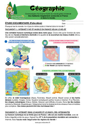 Des habitants inégalement connectés en France et dans le monde - Exercices - Miss Boussole : 7ème Harmos - Cycle 3 - PDF à imprimer