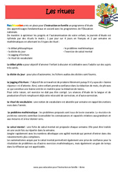 IEF Instruction En Famille, École à la maison pour la Les rituels en IEF - école à la maison - Fiches  : 8ème Harmos