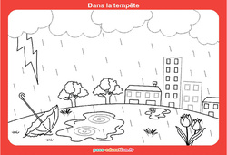 Dans la tempête - Graphismes ludiques : 1ère, 2ème Harmos - Cycle 1 - PDF à imprimer