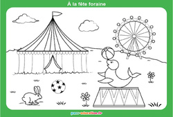 Fête foraine - Graphismes ludiques : 1ère, 2ème Harmos - Cycle 1 - PDF à imprimer