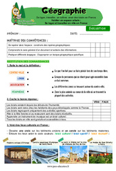Agir, se cultiver et se divertir en ville en France - Examen Evaluation - Miss Boussole : 6ème Harmos - Cycle 3 - PDF à imprimer