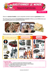 Leçon L’évolution de la société au fil du temps - Cours, Leçon - Apis & ses amis : 4ème Harmos - Cycle 2 - PDF à imprimer