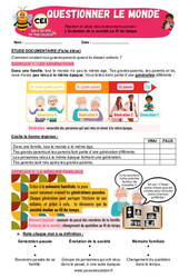 Exercice L’évolution de la société au fil du temps - Exercices - Apis & ses amis : 4ème Harmos - Cycle 2 - PDF à imprimer