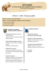 La construction européenne  - Vidéo + Séquence complète (#8) : 7ème Harmos - Cycle 3 - PDF à imprimer