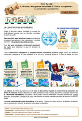 Leçon La construction européenne  - Cours, Leçon : 7ème Harmos - Cycle 3 - PDF à imprimer