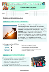 La fraternité et l’empathie - Exercices - EMC : 6ème Harmos - Cycle 3 - PDF à imprimer