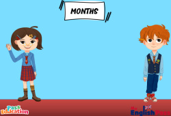 Leçon, exercice et évaluation :<br/> Months - Vocabulaire - Vidéo interactive - Apprends l’anglais avec Kelly and James : 2ème Harmos, 3eme, 4ème, 5ème, 6ème, 7ème Harmos