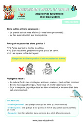 Respecter les équipements et les biens publics - Cours, Leçon - EMC : 3eme Harmos - Cycle 2 - PDF à imprimer