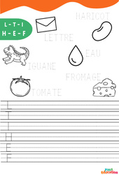 Apprendre à écrire les lettres de l'alphabet en majuscule - - Fiches de révision : 1ère Harmos - PDF à imprimer