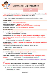 Leçon La ponctuation - Cours, Leçon : 7ème Harmos - Cycle 3 - PDF à imprimer