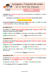 Imparfait des verbes en - ir, - oir et - dre (3e groupe) - Cours, Leçon : 4ème Harmos - Cycle 2 - PDF à imprimer
