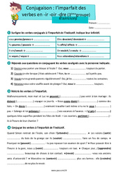 Imparfait des verbes en - ir, - oir et - dre (3e groupe) - Exercices avec les corrigés : 4ème Harmos - Cycle 2 - PDF à imprimer