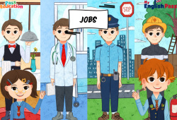 Séquence - Fiche de préparation Jobs - Séquence complète - Apprends l’anglais avec Kelly and James - À essayer gratuitement : 2ème Harmos, 3eme, 4ème, 5ème, 6ème, 7ème Harmos - PDF gratuit à imprimer