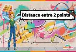 Distance entre 2 points - Vidéo pédagogique - La Fée des Maths : 9eme, 10ème, 11ème Harmos