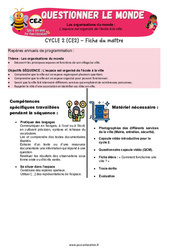 Séquence - Fiche de préparation L’espace est organisé de l’école à la ville - Séquence + vidéo - Apis & ses amis : 5ème Harmos