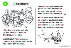 Quel désordre ! - Lecture interactive  -  Luminéo - Niveau 2 : 3eme Harmos