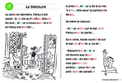 La blessure - Lecture interactive  -  Luminéo - Niveau 2 : 3eme Harmos