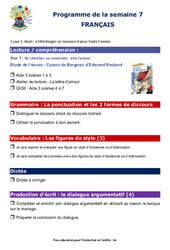IEF Instruction En Famille, École à la maison pour la Semaine 7 - école à la maison IEF - Fiches  : 10ème Harmos