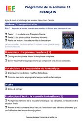 IEF Instruction En Famille, École à la maison pour la Semaine 11 - école à la maison IEF - Fiches  : 10ème Harmos