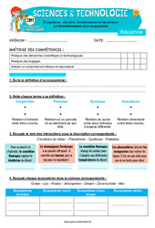 Evaluation Le fonctionnement d’un écosystème - Examen Evaluation - Edith Eprouvette : 6ème Harmos - PDF à imprimer