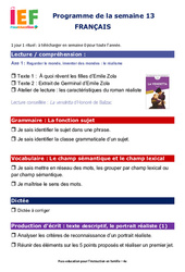 IEF Instruction En Famille, École à la maison pour la Semaine 13 - école à la maison IEF - Fiches  : 10ème Harmos