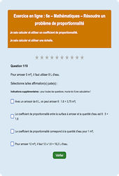 Résoudre un problème de proportionnalité - Fiches Exercice en ligne  - Fiches Mathématiques - Problèmes : 8ème Harmos