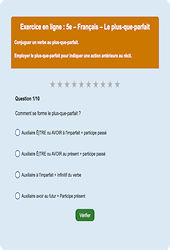 Cours et exercice : Le plus - que - parfait - Fiches  - Exercice en ligne : 9eme Harmos