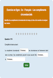 Cours et exercice : Les compléments circonstanciels - Fiches  - Exercice en ligne (2) : 11ème Harmos