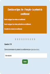 Cours et exercice : Conditionnel présent - Fiches  - Exercice en ligne : 8ème Harmos