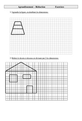 Agrandissement - Réduction - Exercices - Géométrie : 6ème Harmos - PDF à imprimer