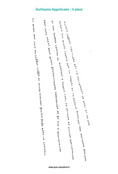 Exercice Les calligrammes - Atelier de lecture : 8ème Harmos - PDF à imprimer