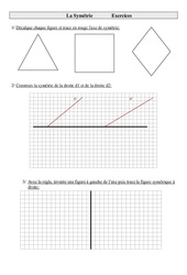 Symétrie - Exercices - Géométrie : 6ème Harmos - PDF à imprimer