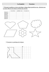 Symétrie - Exercices - Géométrie - 2 : 6ème Harmos - PDF à imprimer