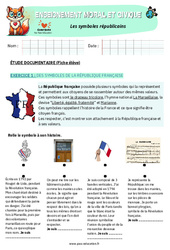 Exercice Les symboles républicains - Exercices - EMC : 7ème Harmos - PDF à imprimer