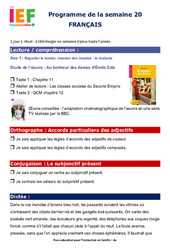 IEF Instruction En Famille, École à la maison pour la Semaine 20 - école à la maison IEF - Fiches  : 10ème Harmos