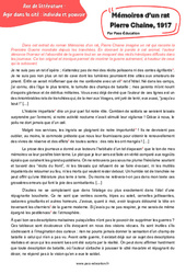 Mémoires d’un rat (Pierre Chaine) 1917 - Littérature : 11ème Harmos - PDF à imprimer