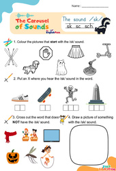 Vidéo interactive /sk/ - Carousel of Sounds - Vidéo interactive + Fiche : 2ème Harmos, 3eme, 4ème, 5ème, 6ème, 7ème Harmos