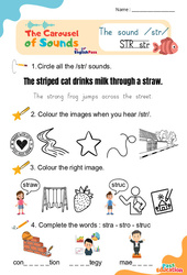 Vidéo interactive /str/ - Carousel of Sounds - Vidéo interactive + Fiche : 2ème Harmos, 3eme, 4ème, 5ème, 6ème, 7ème Harmos